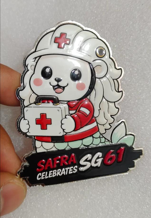 Custom printed epoxy enamel pin