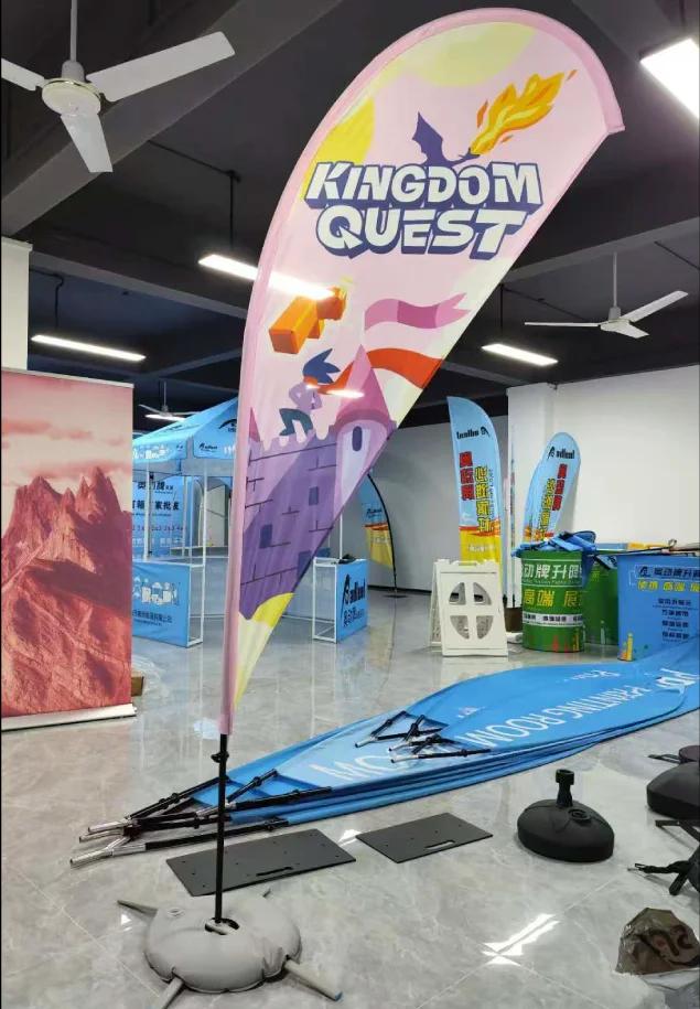 Custom printed teardrop flag
